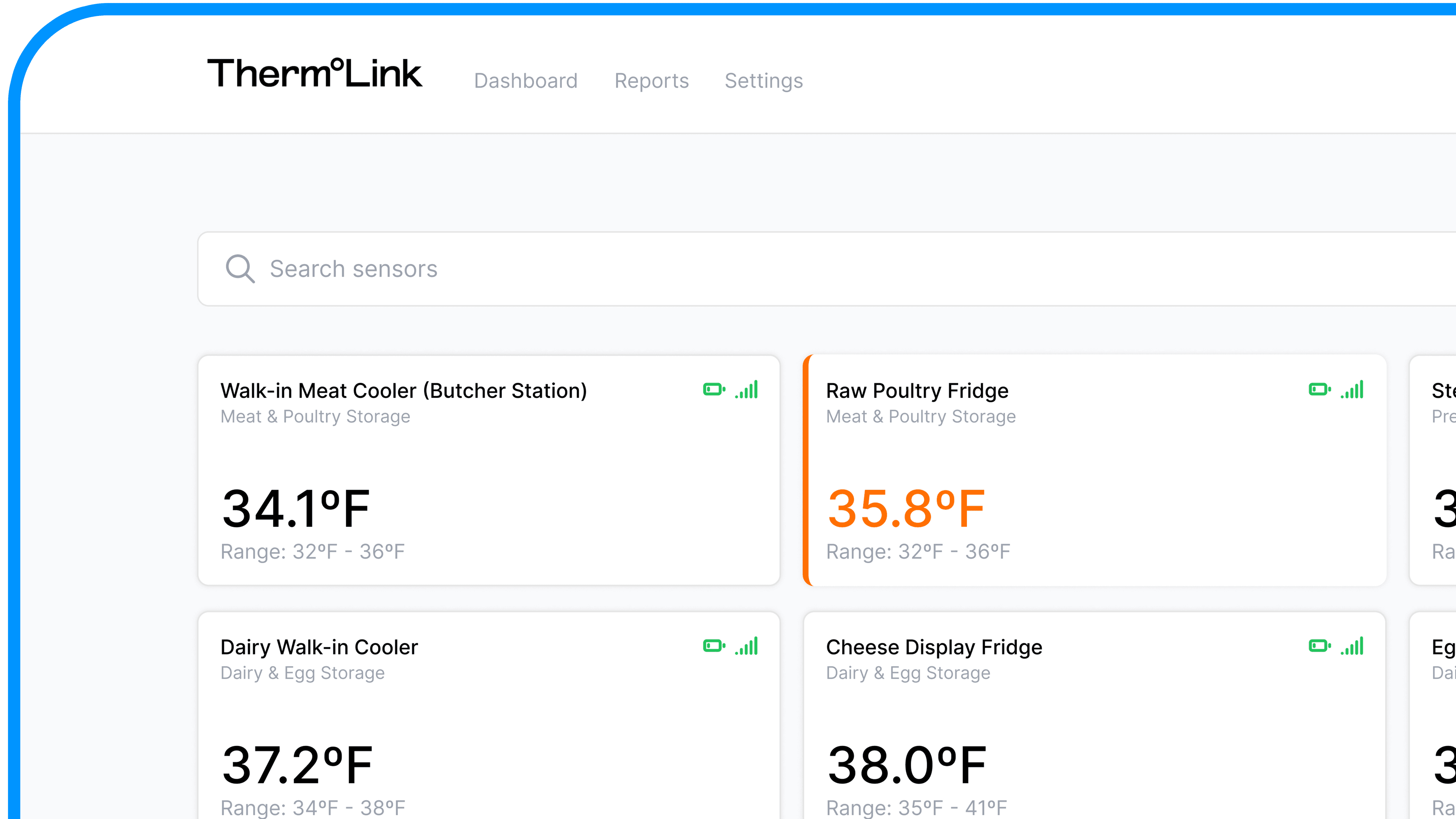 ThermoLink dashboard preview